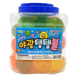 500 반짝반짝 야광 탱탱볼(소) 1통(40개) 얌체볼 형광 고무공 공놀이 미니탱탱볼 야광볼