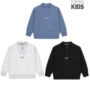 [탑텐키즈](센텀시티점)24년 FW (남아) 테마 클래식캠퍼스 더블니트 하프넥 스웨트셔츠 MKE3TR1202
