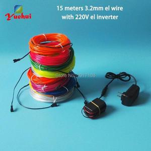 별봉 싼 15m 32mm 컬러 EL 세트 100V220V 생일 파티 용품 깜박이는