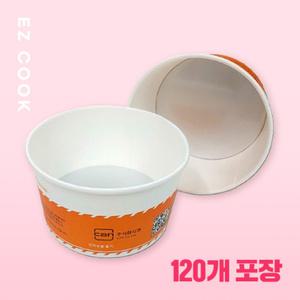 일회용 라면용기 종이용기 1200CC 120개/480개 1박스 이지쿡 IH5600 전용