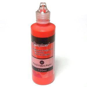 염색물감120ml 빨강/패브릭 대용량 옷천섬유 직물 모자 운동화 그림그리기 도안꾸미기 DIY만들기공예재료