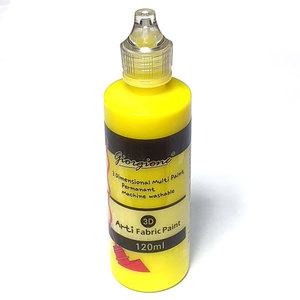 염색물감120ml 형광노랑/패브릭 대용량 의류 섬유 캔버스직물 그림그리기 학교 유치원 만들기 공예재료