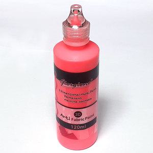 염색물감120ml 형광분홍/패브릭 대용량 의류 섬유 캔버스직물 그림그리기 학교유치원 취미만들기공예재료