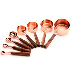 스텐 우드손잡이 계량스푼 계량컵 8종 1.25ml - 250ml