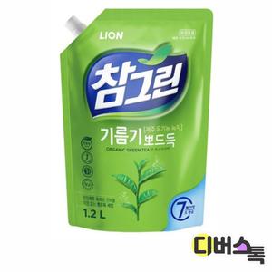 [디버스톡] 참그린 세제 리필 녹차뽀드득 (1.2L)