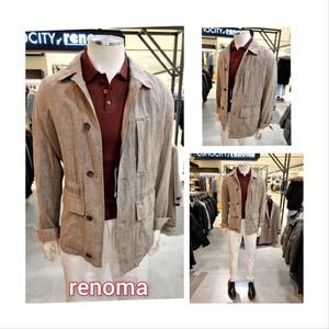 레노마 S/S 린넨혼방 사파리 셔츠형 점퍼 ROFMBU57ABD