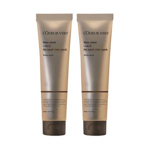 로더베르 맥주효모 리브인 노워시 트리트먼트 헤어팩 화이트머스크, 150ml, 2개