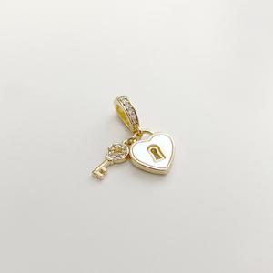 하트 목걸이 펜던트 팔찌 참 열쇠 자물쇠 러브락 장식