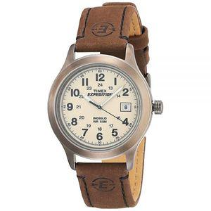 Timex 남성용 익스페디션 메탈 야전 시계, 브라운/화이트/레드