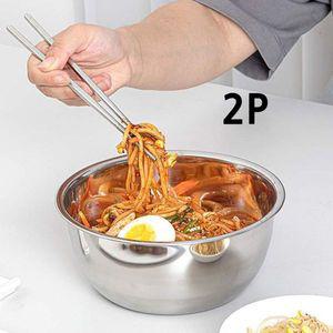 [NS홈쇼핑]다용도 스텐 그릇 2P+젓가락 2P 냉면 비빔밥그릇 면기[34081421]