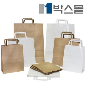 박스몰 종이쇼핑백 크라프트 화이트 종이가방