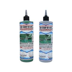 탄탄 우레탄 방수본드 C-50 500ml 편리하게 하나로 시공 녹색 회색 방수본드