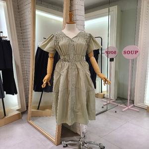 [SOUP] SA5OP35(스모킹 V넥 플레어 원피스)