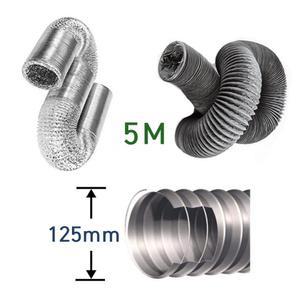 E 덕트 후렉시블 자바라 호스 알루미늄 타포린 주름관 연통 5M 125mm