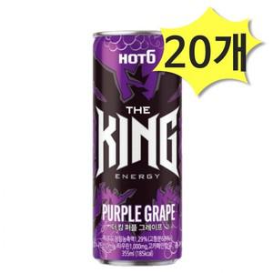 캔 음료 탄산 핫식스 더킹 퍼플 그레이프 355ml x 20개 에너지드링크