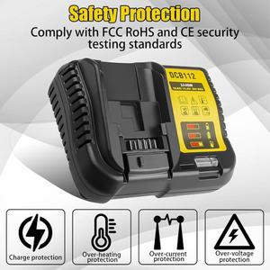 Dewalt 호환용 리튬 이온 배터리 충전기 DCB112 최대 DCB200 DCB205 DCB120 DCB609 DCB606 미국/EU 플매트