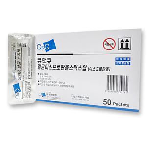 큐앤큐 이소프로판올 스틱스왑 50개입 1박스 상처소독 의료용구 소독