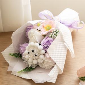 사자와 장미 재롱잔치 꽃다발 set 29cm (3컬러) 조화 졸업식 입학식 학예회 선물