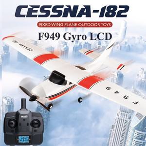 WLtoys 2.4G F949 LCD 버전 RC 비행기, Cessna 182 3D6G 3Ch 고정 날개 야외 드론 RTF, 자이로스코프 및