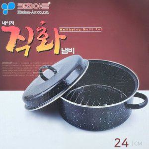 [기타]네이쳐 군고구마 직화구이냄비 24cm 장갑1개 생선구이