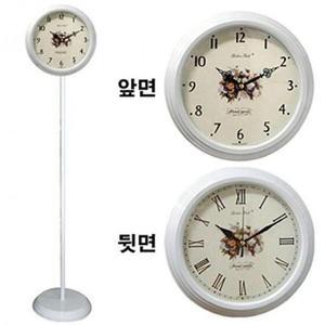 [BZJLRHQS_51AJ]GB6051ds 양면 스탠드시계 화이트장미 GWM
