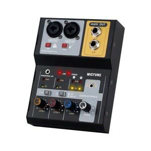 Micfuns MT2 2채널 오디오 DC 48V 팬텀 파워 2 메인 채널 출력 세트(XLR 밸런스 및 6.35m) 3.5mm 스테레오 인, 스튜디오 라이브 쇼용 헤드폰 잭, 파티 녹음