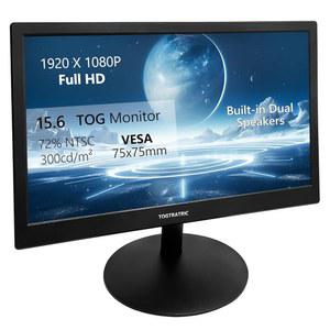 15.6인치 소형 PC 모니터 FHD 1920X1080P, 내장 스피커, 300CD /M , HDR, 72% NTSC 휴대용 LED 모니터, HDMI, VGA, VESA 지원, 노트북 PS4 PC용 미니 데스크톱 디스플레이 보조