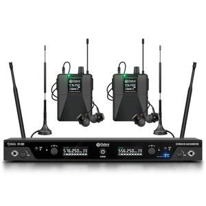 귀 모니터 시스템의 D 데브라 오디오 PRO ST-202 UHF 스테레오 무선, 스테이지용 모니터링 유형이 있는 듀얼 채널 무선 IEM, 스튜디오용 리시버, 기타, 밴드 성능(듀얼 채널, 2 바디팩)