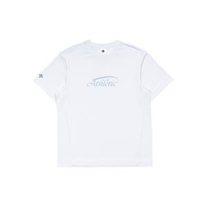 데상트 여성 소프트터치 그래픽 반팔 티셔츠 SP122UTS11WHT