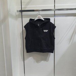 [소이]블록 크롭 후드 셋업 조끼 25M0785