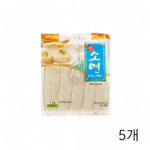 누들트리 생소면 콩국수 비빔용 1Kg X 5개 생국수