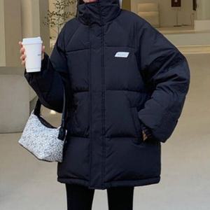 여성 캐주얼 웰론 미디패딩 점퍼 블랙