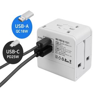 여행용멀티어댑터 멀티탭 플러그 콘센트 USB 돼지코