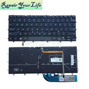 DKDXH 미국 노트북 키보드 델 piron XPS 13 7347 7348 9350 9343 영어 백라이트 교체 0DKDXH 65890