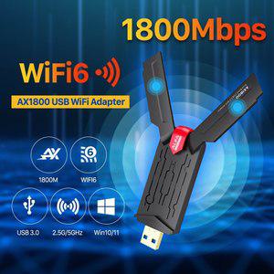 PIX-LINK UAX03 USB 와이파이 원격 제어 6 어댑터 무선 AX1800 USB3.0 듀얼 밴드 2.4GHz 5GHz PC용 네트워