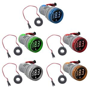 호환 디지털 디스플레이 전류 표시기 22mm 둥근 머리 LED 테스터 0-100A 전류계 모니터 게이지 미터 패널