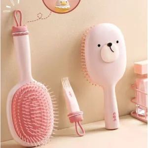 헤어브러쉬 2in1 쿠션머리빗 마사지 카락제거 엉킨 청소