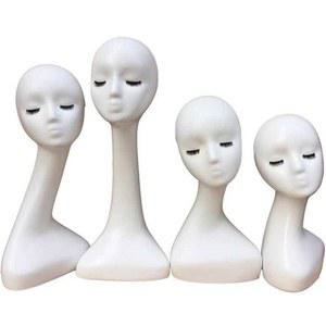 머리 모자걸이 더미 두상마네킹 1 가발 진열 여성 점장 소품 목재베이스포함