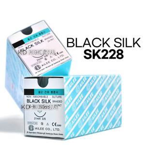 AILEE 아이리 블랙실크 2/0 29mm 3/8 SK228 수술실 봉합사