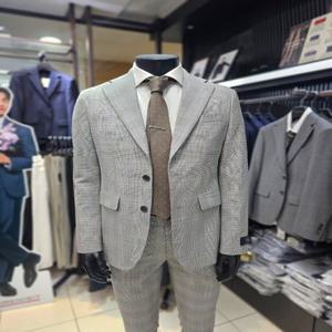 [파렌하이트][S/S]이태리수입 MARZOTTO 그레이 울 체크 정장세트E2121GYL