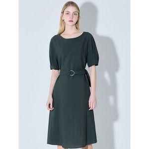 [리스트]라운드넥 벨티드 원피스  택가격  268000원 _P390693092