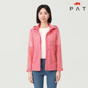 [PAT 여성] 체크 프린트 메쉬 후드 점퍼_1G41333