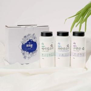 구연산+베이킹소다+과탄산소다 3종세트/청소3종세트세제/다목적세제세트/청소용세제세트/탈취용세제세트