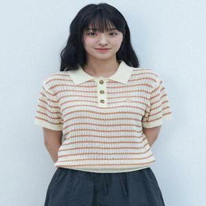 원더플레이스 (꼬모니노즈) 남녀공용 SUMMER STRIPE POLO KNIT(3COLOR)WN246TDSWZ01