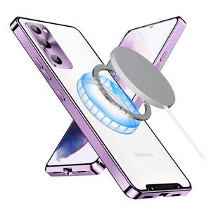 데켄스 갤럭시 S25플러스 맥세이프 카메라보호 투명 메탈 금속 범퍼 핸드폰 휴대폰 케이스 M909