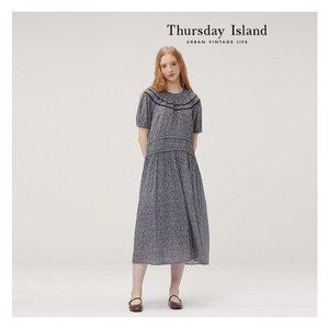 [써스데이아일랜드][Thursday Island] 웨이스트 셔링 원피스(T234MOP645W)