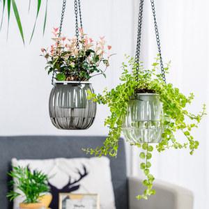 수경 화분 걸이식 토양 배양 꽃병, 자가 급수 화분, 두꺼운 플라스틱 화분, 식물 대야, 1PC