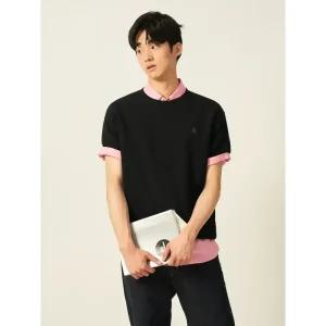 [빈폴] [빈폴] 강연 밀리노 라운드 스 티셔츠 - 블랙 (BC5442C385) (BC5442C385)