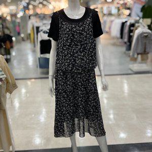 [SOUP]포지타노 일체형 레이어드 반팔 원피스 OB5OPR2