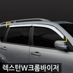 경동 렉스턴W 2013 크롬 윈도우 바이저 선바이저 익스테리어용품